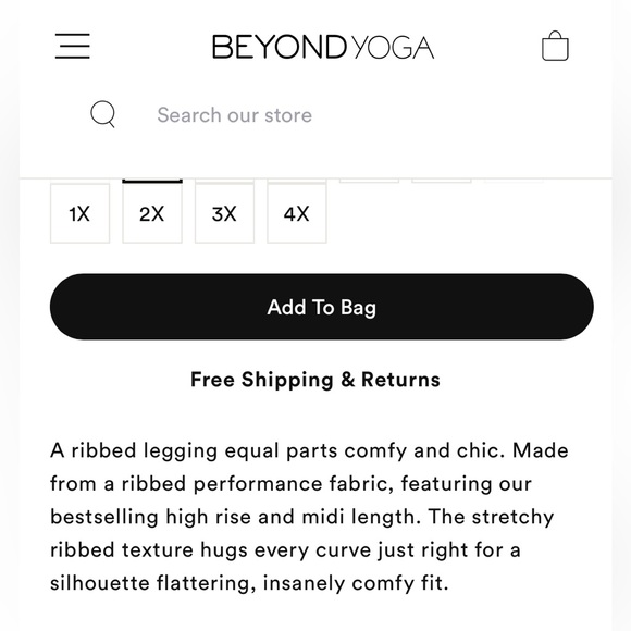 Beyond Yoga Heather Ribbed high waisted midi leggings - Picture 5 of 7